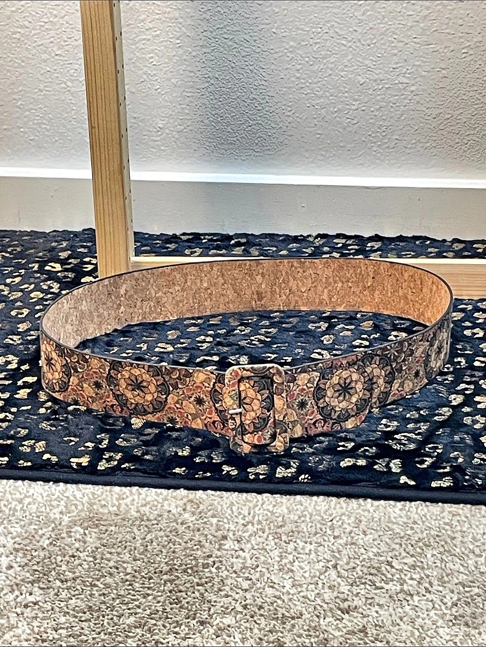 Floral Women’s Bohemian Multicolor Cork Belt 42”
